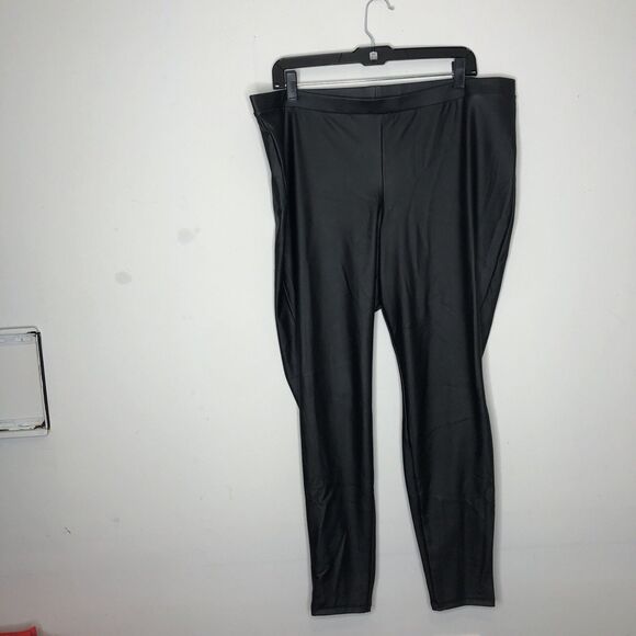 Torrid Legging Womens Plus Size 2X Black Faux Leather Stretch Full Length - Picture 1 of 6